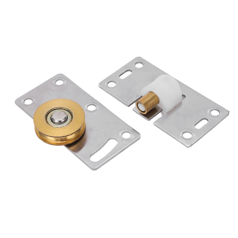 2 Sets Sliding Door Roller Brass Stainless Steel Pulley for