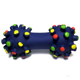 WantChew Latex Dog Squeaky Chew Dumbbell