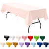 PartiPallete 3-Pack Premium Plastic Blush Light Pink Tablecloth Disposable 54"