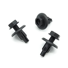 VVO Fasteners- Black Plastic Underbody Shields & Insulation Panel Fastener Clips for Honda Integra Type R, (Pack of 10)