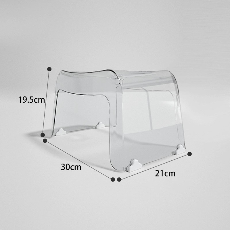 Generic Comfortable Foot Support Stool for Home and Office, Clear