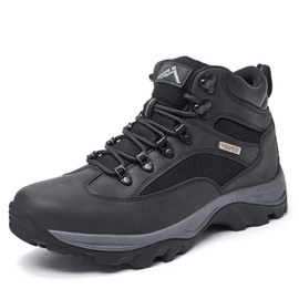 CC-Los Men's Waterproof Hiking Boots Outdoor Relaxed Fit Lightweight Black Size 9.5-10