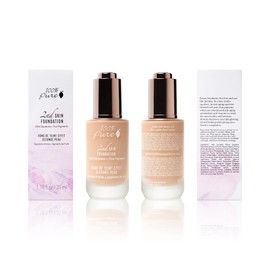 100% PURE 2nd Skin Foundation, Shade 4, Full Coverage, Lightweight, Blendable Formula, Satin Finish, Absorbs Oil, Anti-Aging, Natural, Vegan Makeup (Warm w/Olive Undertone) - 1.18 Fl Oz