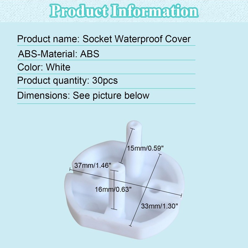 Fielect 20Pcs Outlet Plugs Covers EU Outlet Covers Childproof Plug