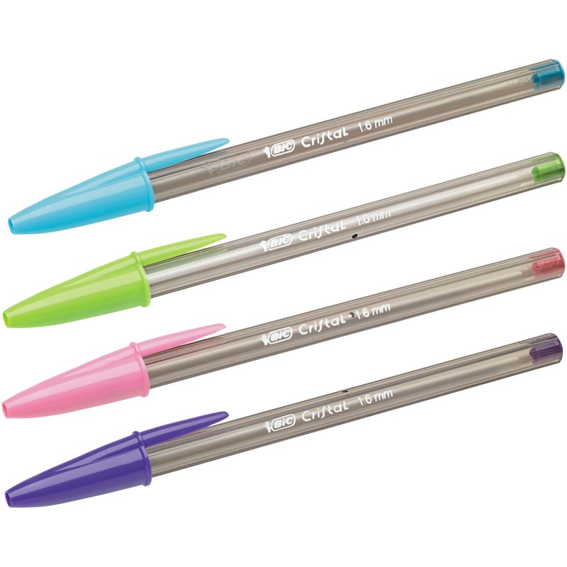 BIC Cristal Ballpoint Pens - Pack of 8 - Assorted