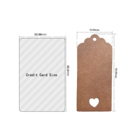 Gift Tags Kraft Paper Pack of 100, Gift Tags, Kraft Paper Tags Labels Absofine Gift Tags with Heart and Jute Cord 30 m for Wedding Gifts for Crafts as Price Labels