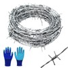 YAGJIA Barbed Wire 50 Ft, 4 Point Barbed Wire Fence,