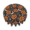 Sunshineyan Halloween Tablecloth 70 Inch Round, Black Pumpkins Spider Web