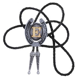 GelConnie Bolo Tie for Men Western Leather Necktie Letter Mens Bolo Ties Jewelry Native American Bolo Tie for Women Kids, Pl0159-e
