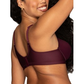 Vanity Fair Women's Full Figure Beauty Back Smoothing Bra, 4-Way Stretch Fabric, Lightly Lined Cups up to H, Wirefree-Sophisticated Plum