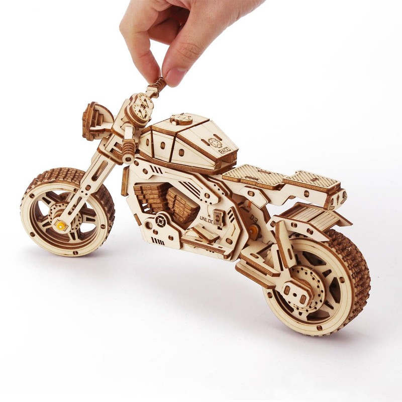 ieron Wooden Off-Road Motorcycle Model Kit for Adults, 3D Puzzle