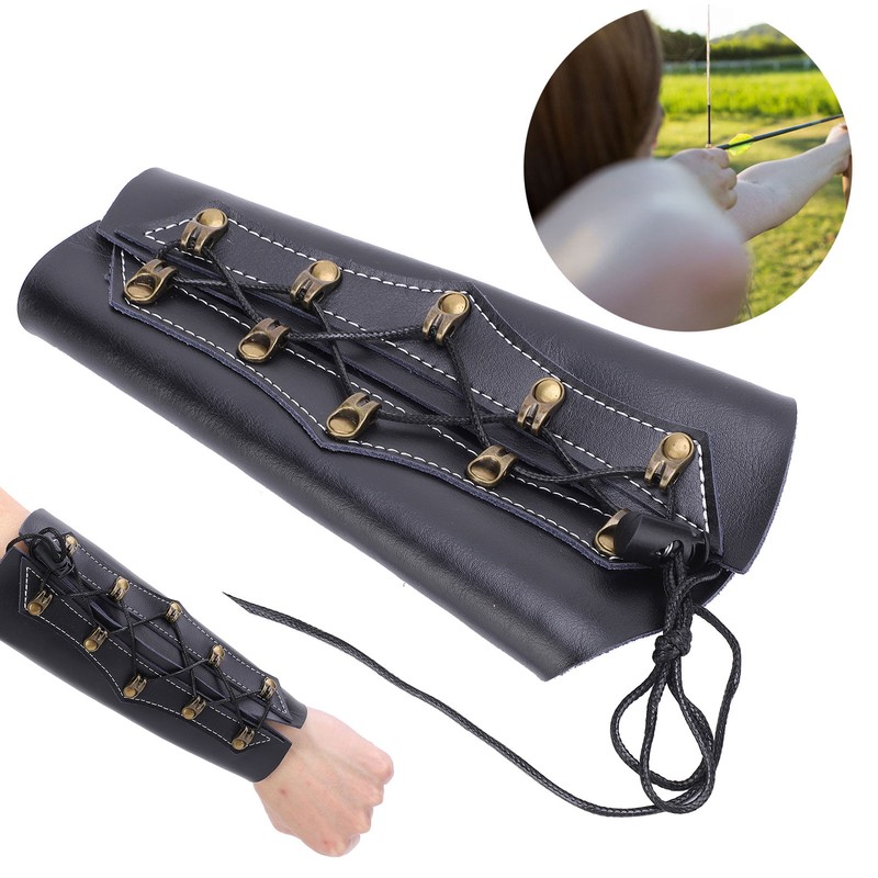 Archery Arm Guard Faux Leather Adjustable Arms Guard Protection Safety