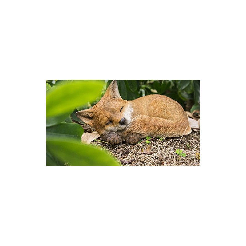 RUNADI 87719-D Fox Pup Sleeping Statue