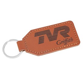 Pixel Peeper Leather Key Ring for TVR Griffith Enthusiasts. Luxury Key Fob Gift to suit Griffith 400 430 450 500 V8 fans.
