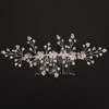 BERYUAN Bridal Crystal Rhinestone Flowers Headpiece Silver Rhinestone Crystal Hair