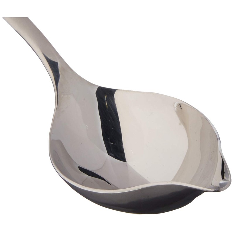 Mercer Culinary M35142 Saucier Spoon with Tapered Spout, 8-1/2-Inch, Stainless