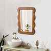 Wooden Mirror 16 X 12in Frame Walnut Brown Wood Rustic