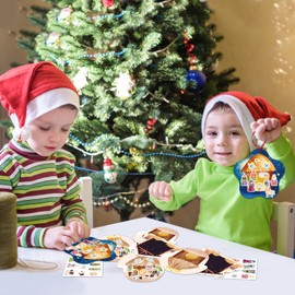 FLYAB Nativity Stickers Scene Crafts - 24 Sheets Make a Nativity Scene Stickers Ornament Craft Kit DIY Nativity Stickers for Kids Christmas Tree Decorations Funny Christmas Religious Crafts Gifts