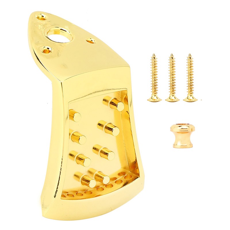 Mandolin Tailpiece Golden 8-String Screws Triangular Parts Musical Instrument Accessories