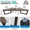 TEAMIX 26 inch Triangle Monitor Stand Riser, Desktop Corner Shelf