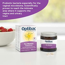 Optibac Probiotics Para mujeres - Suplemento vegano para rea ntima - Cientficamente probado para alcanzar la flora vaginal - Probitico de Lactobacilo 