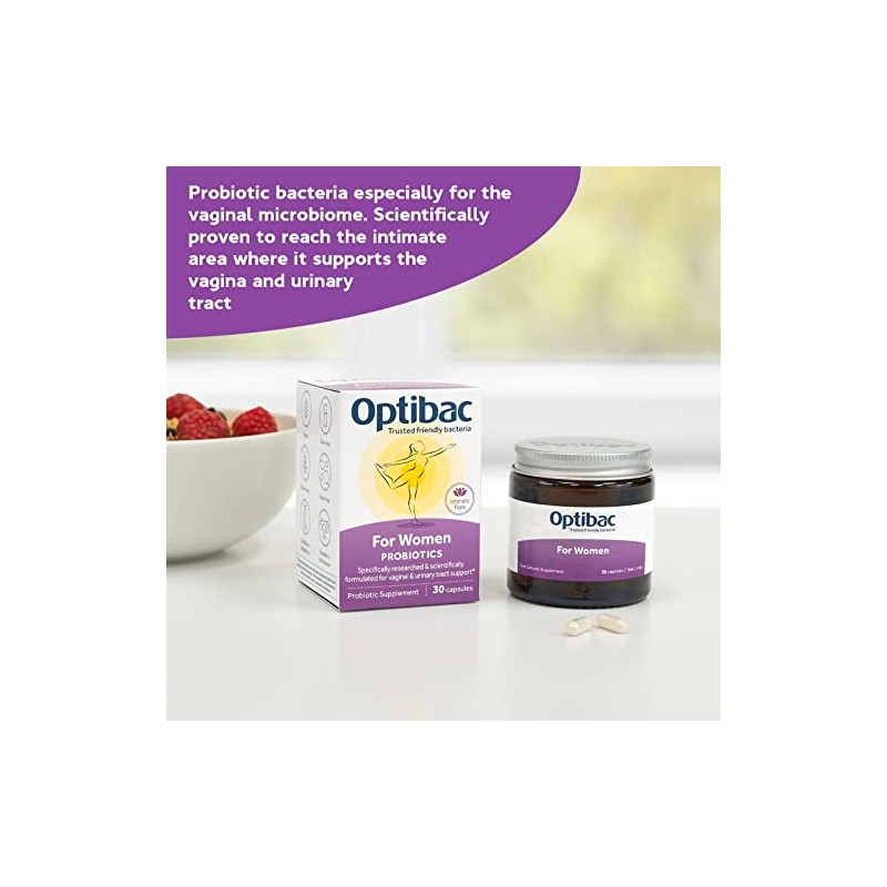 Optibac Probiotics Para mujeres - Suplemento vegano para rea ntima
