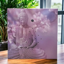 MIJOMA Soundbox with Relaxation Sounds - Soothing Relaxation for Your Home | Speaker, Motion Sensor & On/Off Switch | Ideal for Bathroom, Hallway, Office & Living Room | 12 x 12 cm (Relax)