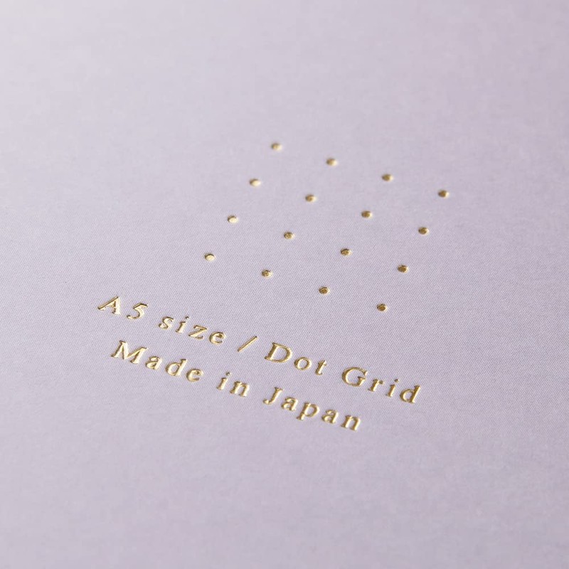 DESIGNPHIL Midori 15335006 Notebook, Ring Notebook, Color, Dot Square, Purple,