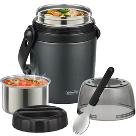 32oz Lunch Containers for Adults Kids Soup Thermo for Hot Food Jar Stainless Steel Insulated Vacuum Leak Proof Wide Mouth Thermal Bento Box with Spoon and Tritan Lid