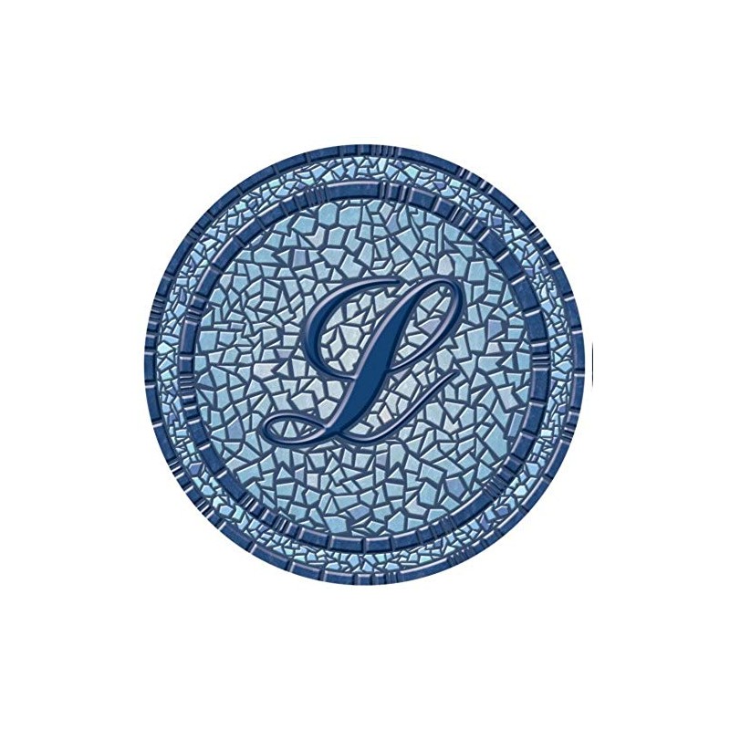Drop-in Monogram Vinyl Swimming Pool Mat (29" x 29", Blue