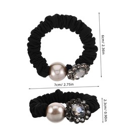 TOVINANNA 2pcs Elegant Rhinestone Hair Ties for Women Sparkly Crystal Ponytail Holders Versatile Hair Scrunchies for All Occasions Stylish Accessories for Girls and Women