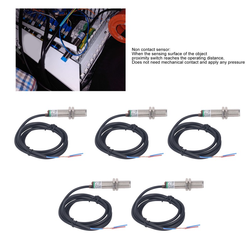 5Pcs Proximity Switch IP65 Waterproof Non Contact 2 Wire Normally