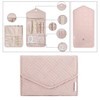 RJ Displays-Soft Pink Travel Jewelry Organizer Roll Bag – Foldable