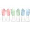 Donmnemb 3 Pairs Rubber Dishwashing Gloves for Household, Laundry Kitchen
