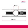 Schläfer 8126025 | Shower Support Bracket 25mm, Sliding Shower Rail