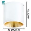 EGLO Wall/Ceiling Lamp, Aluminium, Plastic Integriert, 4 W, White, Gold