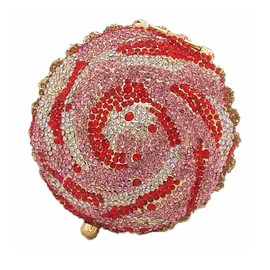 DJBM Cute Cupcake Rhinestone Clutch Diamond Crystal Purse Evening Bags for Women Party Wedding Cocktail Prom, Gold