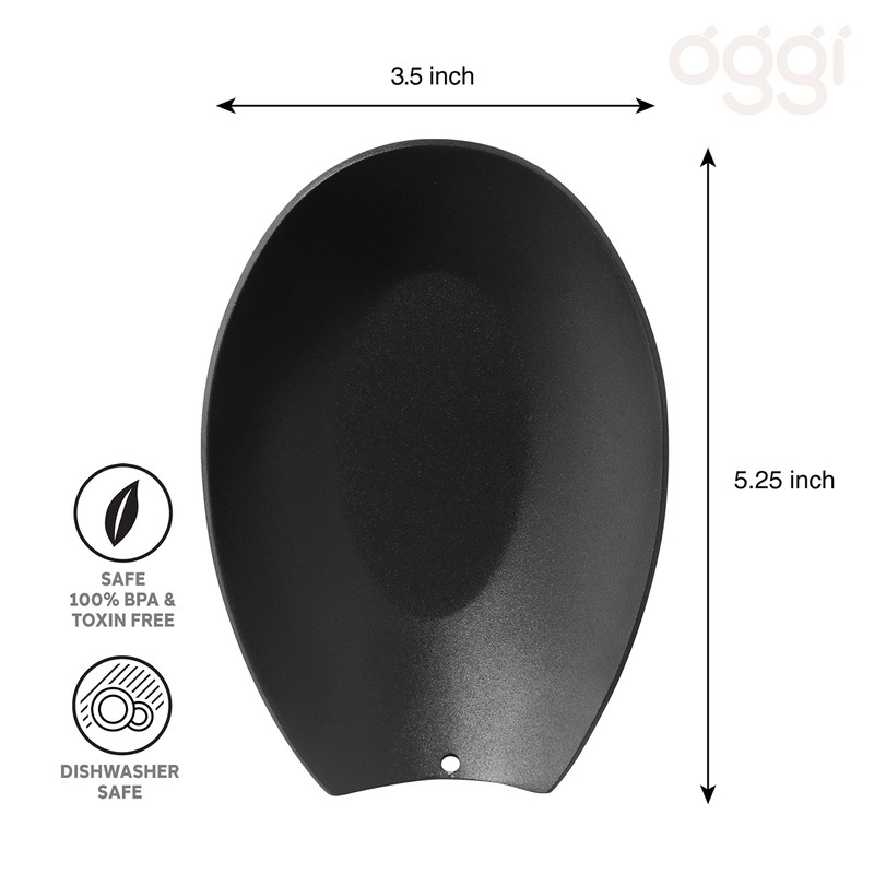 Oggi Spooner Stainless Steel Spoon Rest - Mess Free Cooking,