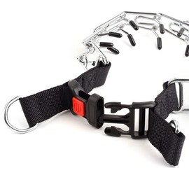 PUROAYET Dog Prong Collar, Adjustable Stainless Steel Metal Collar with Rubber Tips and Quick Release Buckle, Dog Walking Training Collar, Silver,Rainbow, for Small Medium Large Dogs (M,Silver)
