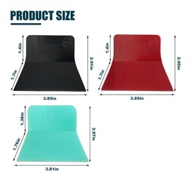 PPF Squeegee Vinyl Wrap Tool, Mini Squeegee Window Tint Tool, Car Window Scraper, 3-in-1 Different Hardness Rubber Scraper, for Car Paint Protection Film Installation (Multicolor, 3PCS)