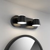 URSOLA 2 Light Bathroom Vanity Light, LED Black Bathroom Light