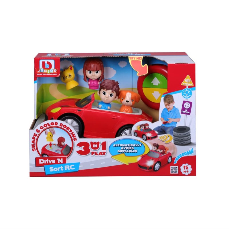 BB Junior Drive 'N Sort R/C: 3-in-1 Car with Remote
