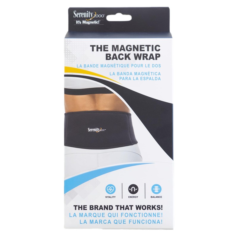 SERENITY2000 Magnetic Back Wrap, Large/XL Fits Waist up to 50"
