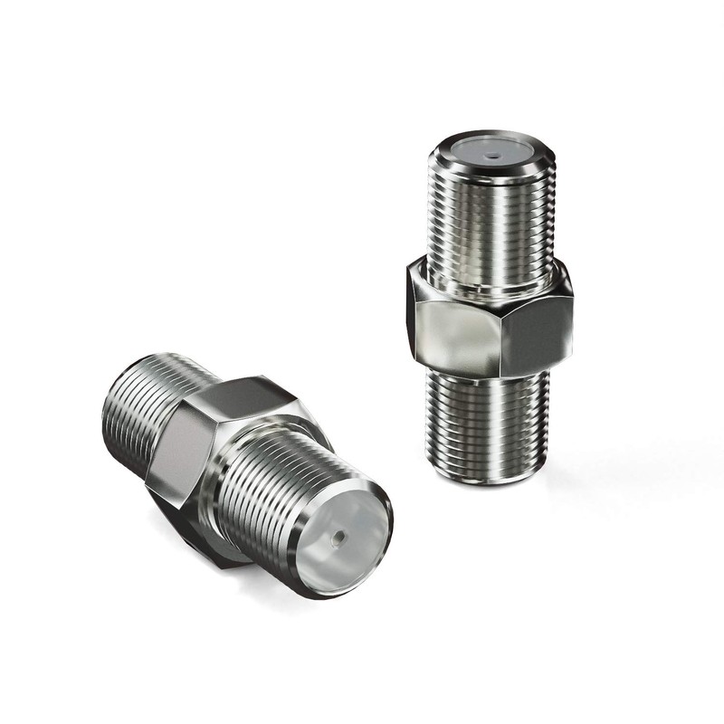 deleyCON Pack of 10 SAT Adaptor Connectors Coaxial Cable Extend