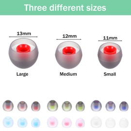 Hpmjz 36 Pairs Ear Bud Rubber Tips Silicone Earbud Replacement Tips Ear Tip for in-Ear Headphones with Excellent Noise Isolation and Comfort, Fit Most in-Ear Earbuds S M L