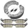 Caltric Front Brake Pads & Rear Brake Shoes for Honda