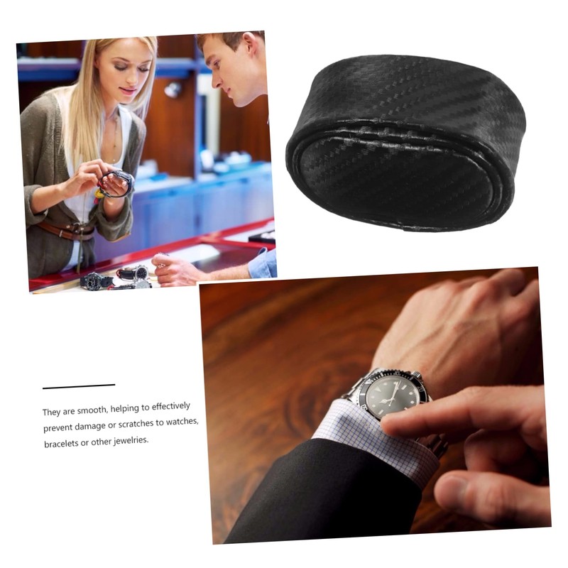 Ipetboom 3Pcs Watch Pillow Black Automatic Watch Cushions for Display