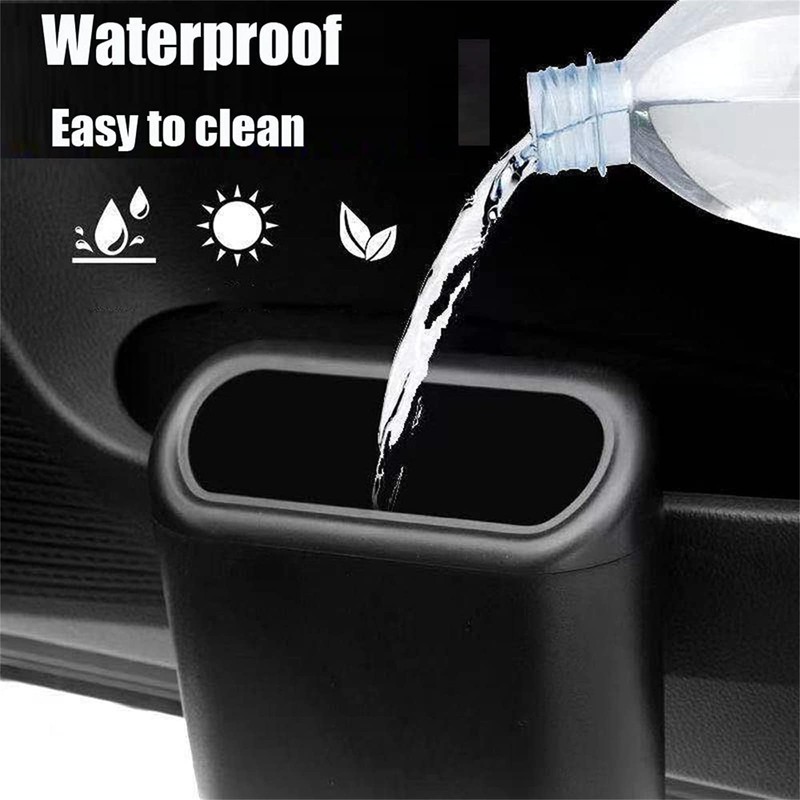 Tulsondai - Bote de basura para coche con tapa, impermeable,