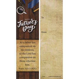 25 Pcs Happy Father's Day Scripture Inspired Bookmarks