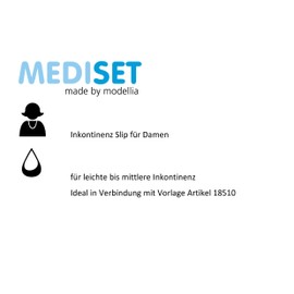 MEDISET made by modellia Women's Incontinence Briefs for Light to Medium Incontinence for Fixing Incontinence Disposable Pads Size 10/12